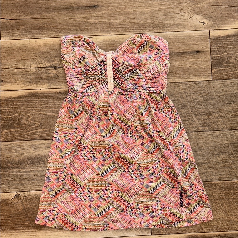 Billabong Strapless top - Pink and Orange size M
